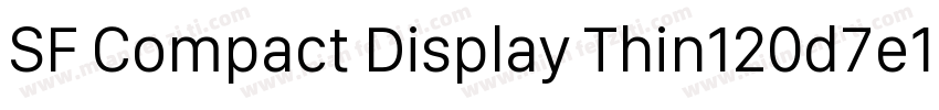 SF Compact Display Thin120d7e1字体转换